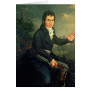 Cartão Ludvig camionete Beethoven, 1804
