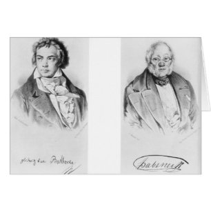 Cartão Ludwig van Beethoven & Francois-Antoine Habeneck