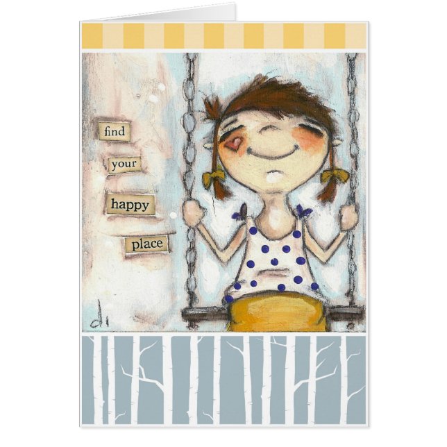 Cartão Lugar Feliz - Dentro Vazio (Frente)