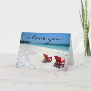 Cartão lugares na praia amor