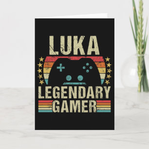 Cartão Luka Gamer Jogos Retrô Jogos Antigos Personalizado