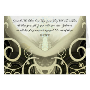 Cartão Luke 12:27 - Considere o conforto dos lírios-Deus