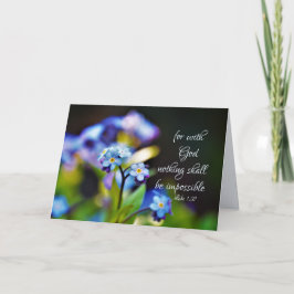 Cartão Luke 1:37 Por Deus nada será impossível