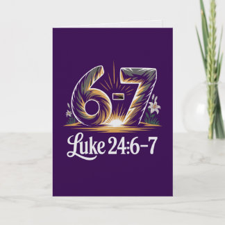 Cartão Luke 24 6-7 Easter Card He Is Risen Scripture