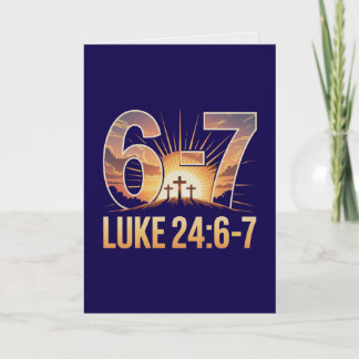 Cartão Luke 24:6-7 Easter Card Risen Savior Scripture 