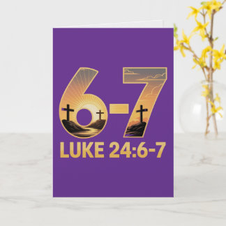 Cartão Luke 24:6-7 Easter Card Risen Savior Scripture 