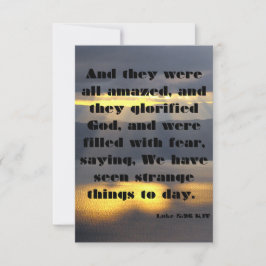 Cartão Luke 5:26 Bíblia KJV Scripture Saudação