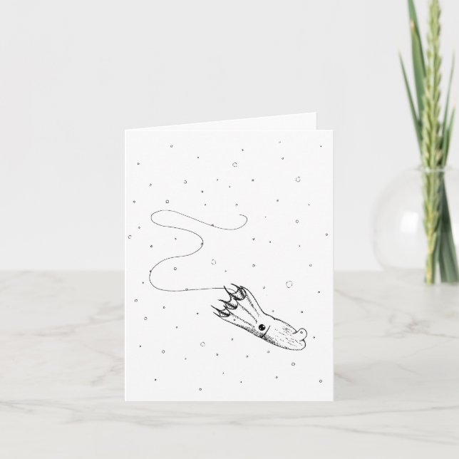 Cartão Lula de Vampiros na neve (Frente)