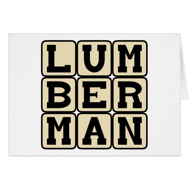 Cartão Lumberman, Timber Cutter (Frente Horizontal)