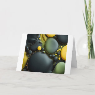 Cartão Luminous Fluid Dynamics: Yellow and Green Abstract