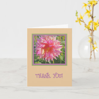 CARTÃO LUMINOUS PINK DAHLIA /OBRIGADO