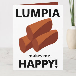 Cartão Lumpia me faz feliz Lumpia