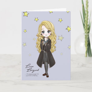 Cartão Luna Lovegood Mágica Aquarela