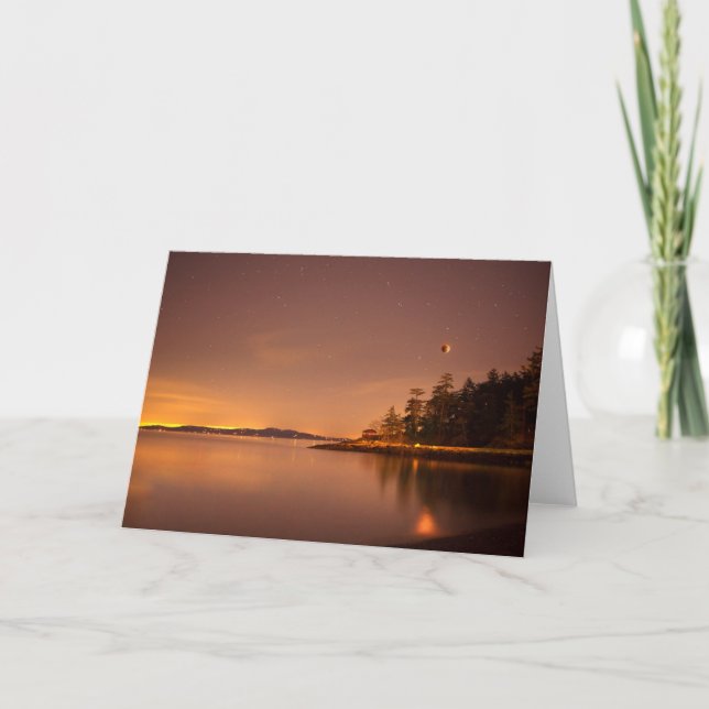 Cartão Lunar Eclipse | Victoria, British Columbia (Frente)