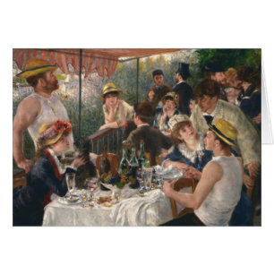 Cartão Luncheon do Partido Barco por Renoir