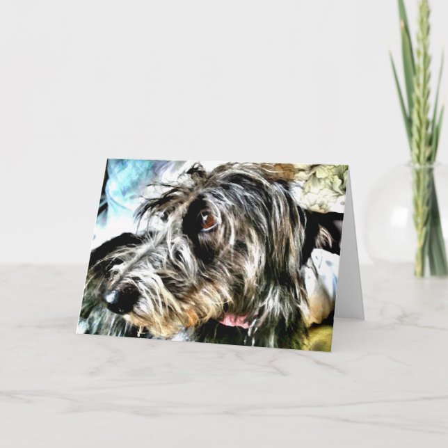 Cartão Lurcher cinzento bonito (Frente)