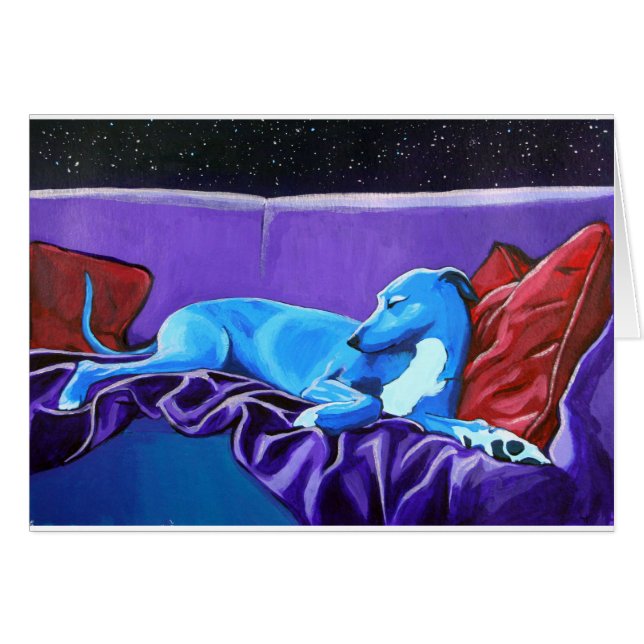 Cartão 'Lurcher Starlit (Frente Horizontal)