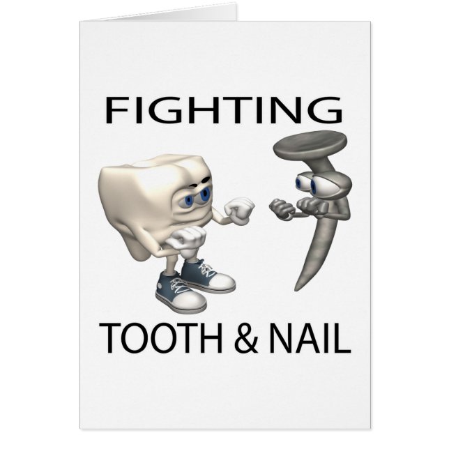 Cartão Luta com unhas e dentes (Frente)