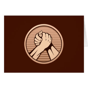 Cartão Luta de braço Bronze