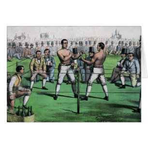 Cartão Luta pelo excelente para o campeonato, Boxing Vint