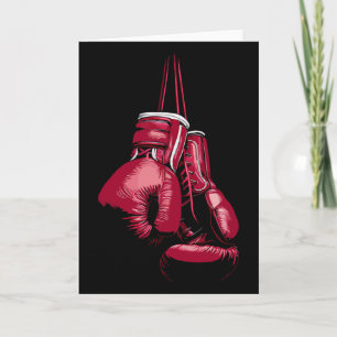 Cartão Lutador de Kickboxing Amante do Boxe Luvas de Boxe