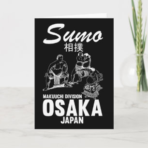 Cartão Lutador de Sumô Humorístico Judô Osaka Japão Lutad