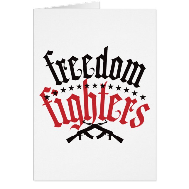 Cartão Lutadores AK47 da liberdade (Frente)