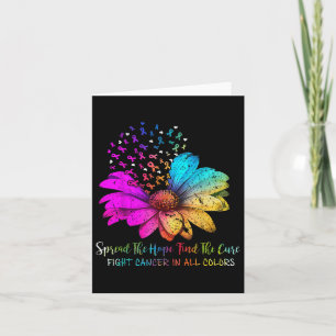 Cartão Lutar Contra O Cancer Em Todas As Cores Espalhar A