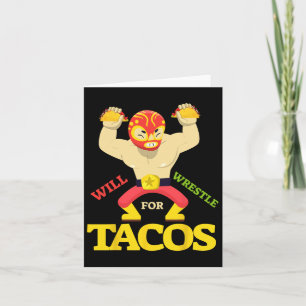 Cartão Lutará Pelo Lutador Mexicano De Taco Cinco De Ma
