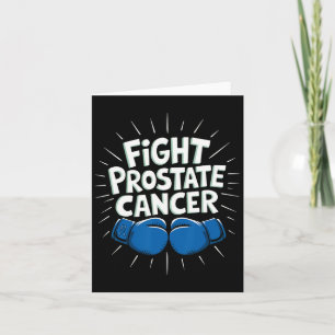 Cartão Lute contra o Cancer da próstata dizendo "Boxeando