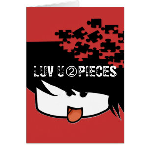 Cartão Luv U 2 Peças Ultrabonitas de Animação