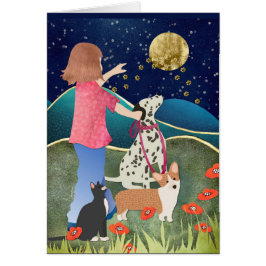 CARTÃO LUV U PARA A LUA E PARA TRÁS.