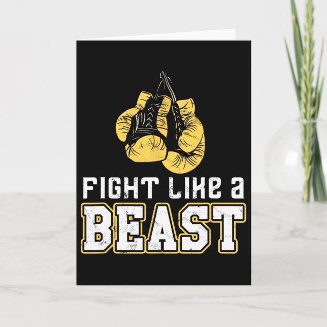 Cartão Luvas de Boxe Boxe Tailandesa Muay Thai Kickboxing (Frente)