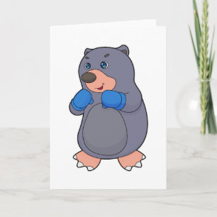 Cartão Luvas de boxe Caixa de boxe lutador de boxe