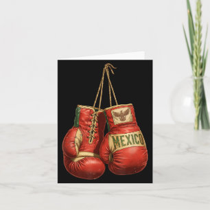 Cartão Luvas de Boxe Estilo Vintage Mexicano Asteca Maia