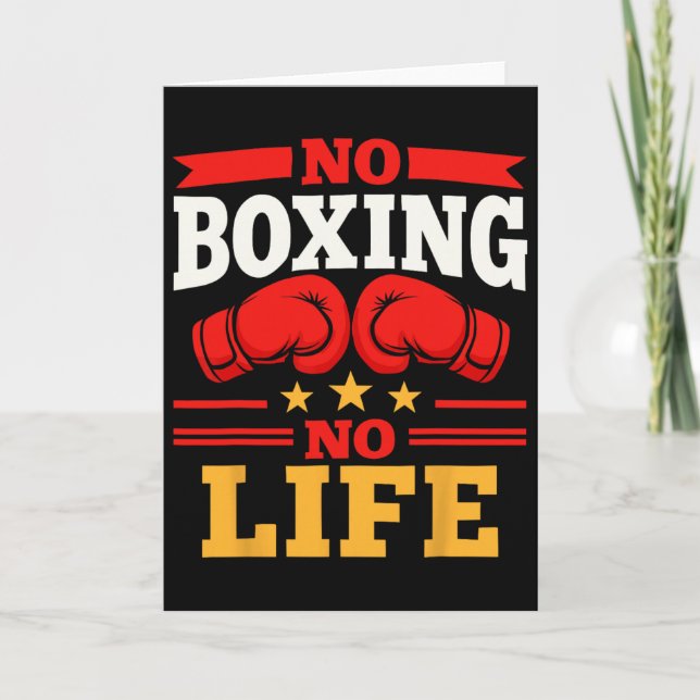 Cartão Luvas de Boxe Sem Boxe Sem Vida Luvas de Boxe _3 (Frente)