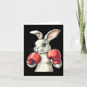 Cartão Luvas De Boxim Vermelho E Figurino De Coelhinho