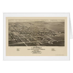 Cartão Luverne, mapa panorâmico do manganês - 1883