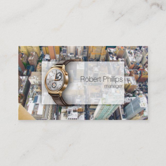 Cartão luxuoso do arranha-céus contínuo da cidade (Frente)