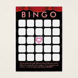 Cartão luxuoso do Bingo do chá de panela 5x5 do