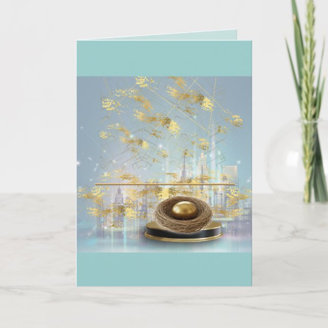 Cartão Luxury Personalized Easter Folded Card (Frente)