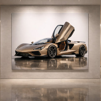 Cartão Luxury Supercar  – Champagne Gold Hypercar 