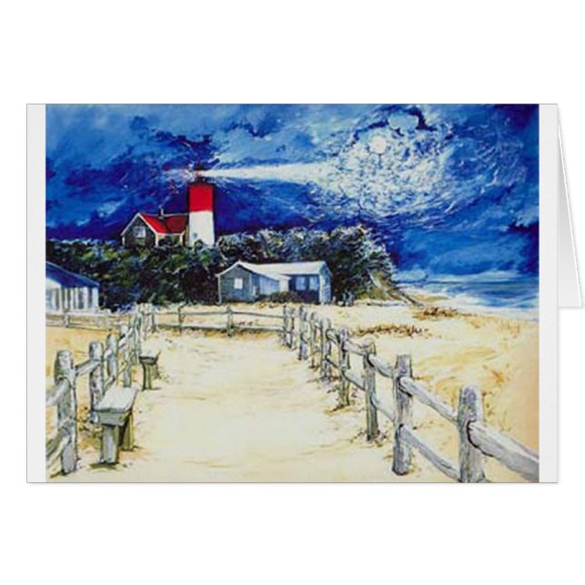 Cartão Luz de Nauset que confere com a lua (Frente Horizontal)