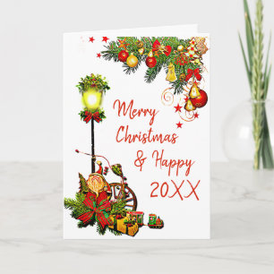 Cartão Luz de Rua Personalizada Feliz Natal
