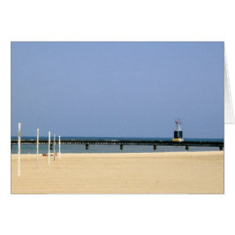 Cartão Luz de sinalização das margens do Lago Michigan