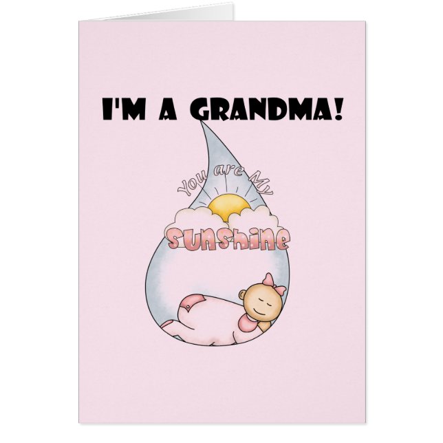 Cartão Luz de sol da vovó - Camisetas e presentes (Frente)