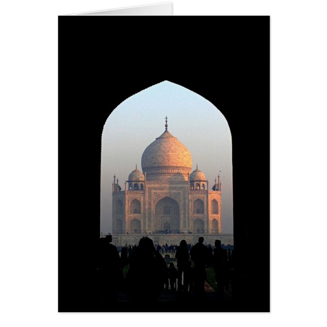 Cartão Luz de Taj Mahal da foto da arquitetura de India (Frente)