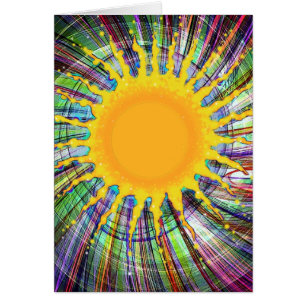 Cartão Luz do sol e arco-íris