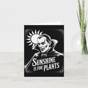 Cartão Luz do Sol é Para as Plantas Vamre Humor Goth Hall