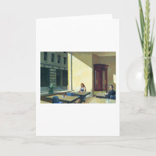 Cartão Luz do sol na cantina - Edward Hopper